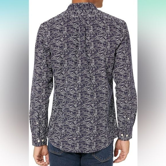 Goodthreads Men's Slim-Fit Long-Sleeve Linen and Cotton Blend Shirt- Small - Picture 4 of 12